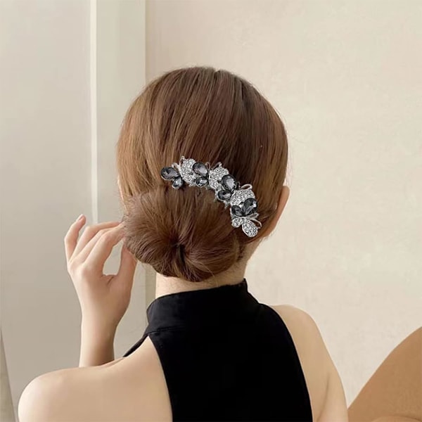 Hårkam med strass, sommerfugldesign, brudehårtilbehør, sidekam for kvinner, 1 stk. Skil deg ut med dette elegante hårtilbehøret for kvinner