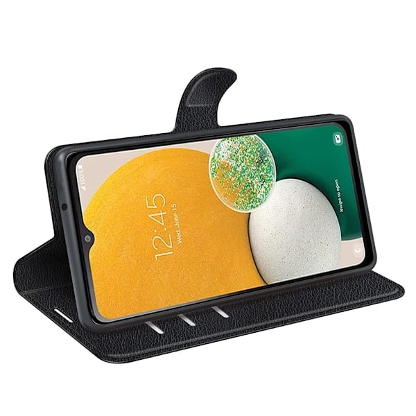 Samsung Galaxy A14 4G/5G Etui Litchi Læder Sort