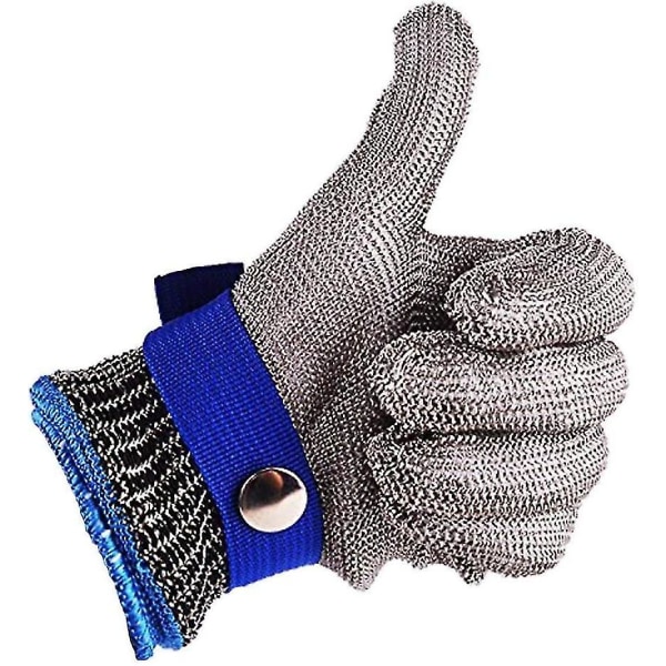 316l rostfritt stål skärbeständiga handskar säkerhetsarbetshandske nivå 5 skydd (xl)