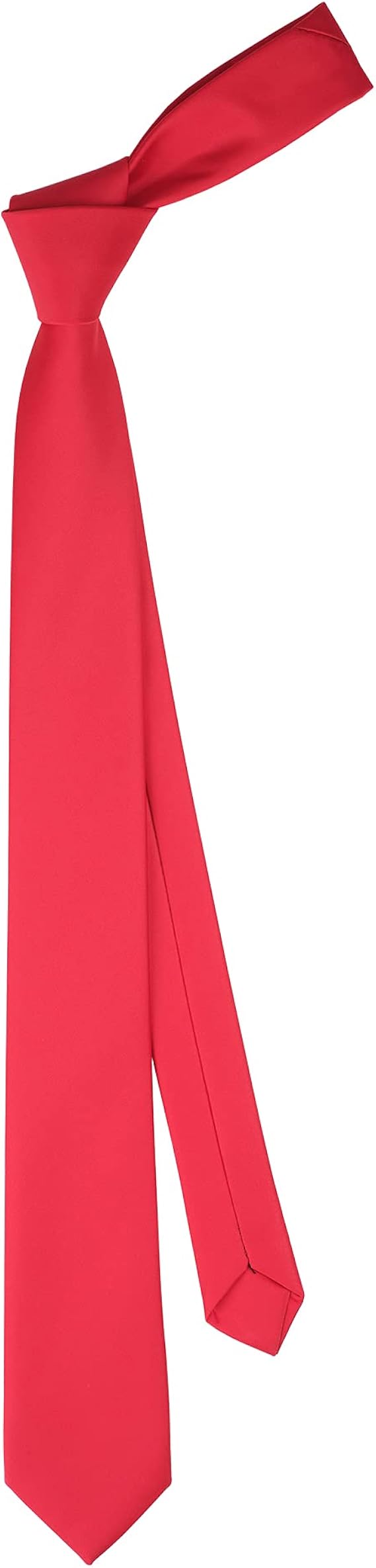 Slips for menn og kvinner, ensfarget smal slips 6 cm
