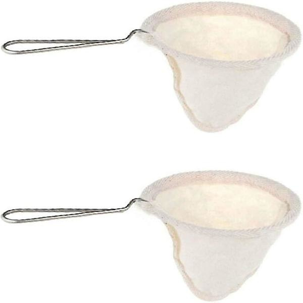 2-pack 4 tum rostfritt stål handtag Tabi återanvändbara kaffe- och tefilter DXGHC