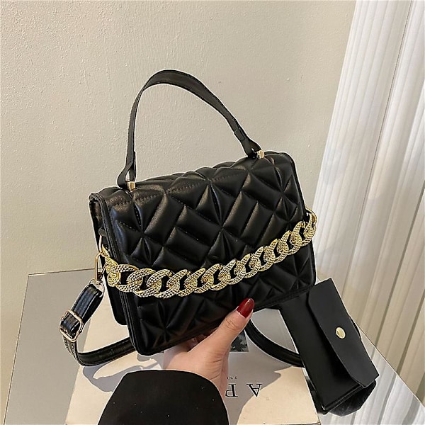 Lyxig Handväska PU-Läder Dam Messenger Axelväska Crossbody Väska, 1st