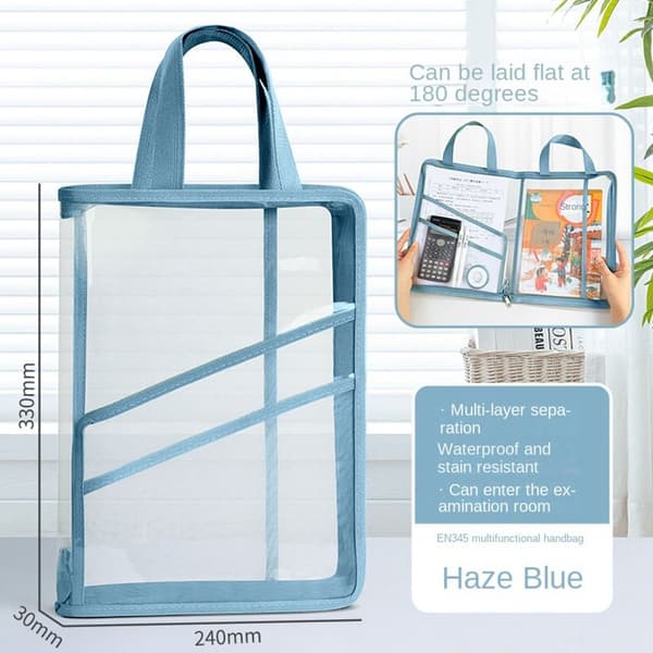 Mesh lynlåspose taske Transparent filpose FARVE 3 FARVE