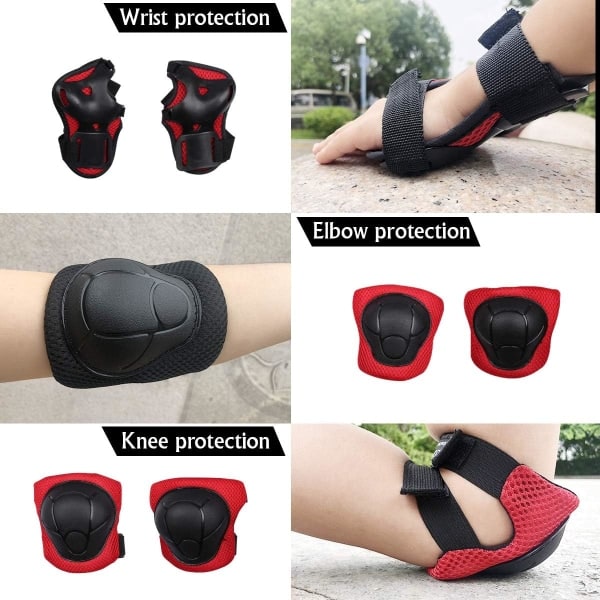 Barn/Ungdomsskydd - Knäskydd Armbågsskydd Handledsskydd för rullskridskor, inlines, skateboard - Skyddsset