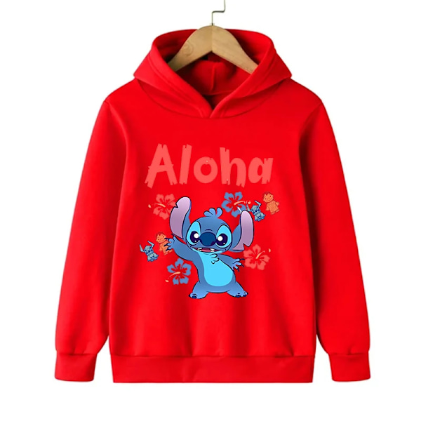 Rolig 90-tals Jul Stitch Hoodie Barnkläder Tecknade Kläder Flickor Pojkar Lilo och Stitch Tröja Hoodie Baby Vardaglig Topp 938 938 938 160CM