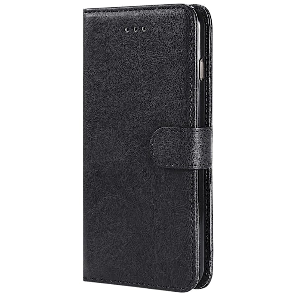 iPhone 6/6S/7/8 Plus - 2i1 Magnetisk Skal / Pung Etui - Sort Black Sort
