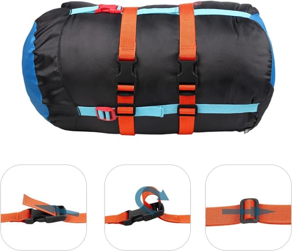 Bagageremmar 4-pack, justerbara med plastspännen, 198 cm långa, 2,5 cm breda, för resväskor, väskor och flytt, orange