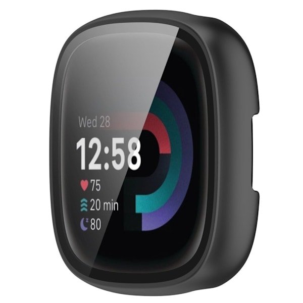 Fitbit Versa 4/Sense 2 Skal med Skärmskydd - Svart