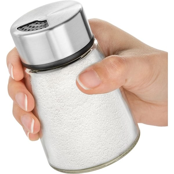 Salt- eller pepperkvern med justerbare hull, krydderdispenser i rustfritt stål