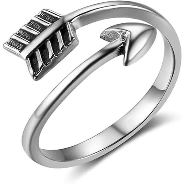 Massiva 925 Sterling Silver Damringar, Justerbara Vintage Silver Tåringar Herrar Dam Flickor Tumringar, Unisex, Justerbar Storlek Pil Keltisk Kn