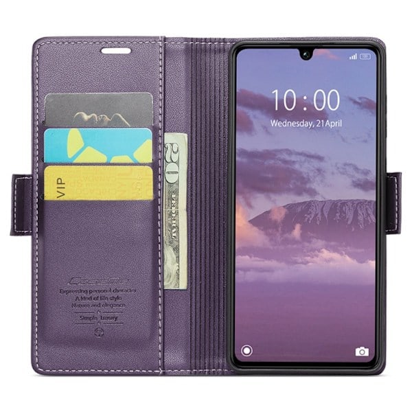 CASEME Xiaomi Redmi 13C 4G Etui RFID Litchi Læder Lilla