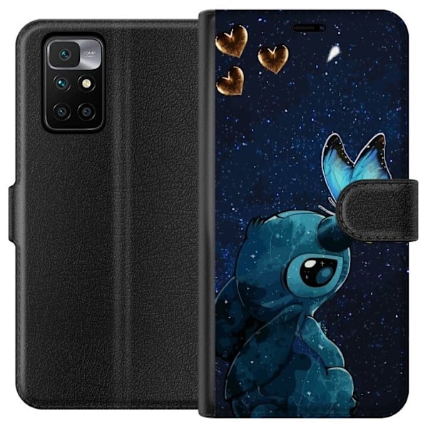 Xiaomi Redmi 10 Plånboksfodral Stitch fjäril