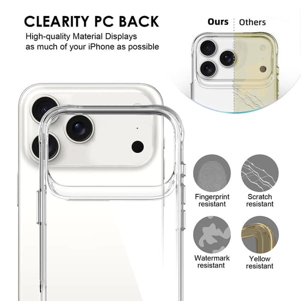 iPhone 17 Pro Max Cover Hybrid Transparent