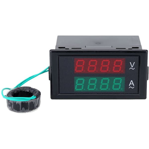Dubbel display digital AC voltmeter ammeter med hög precision (80-300V 0-100A)