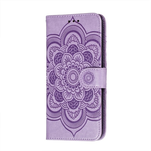Samsung Galaxy A52 / A52s - Mandala Nahkakotelo - Lila Purple Lila