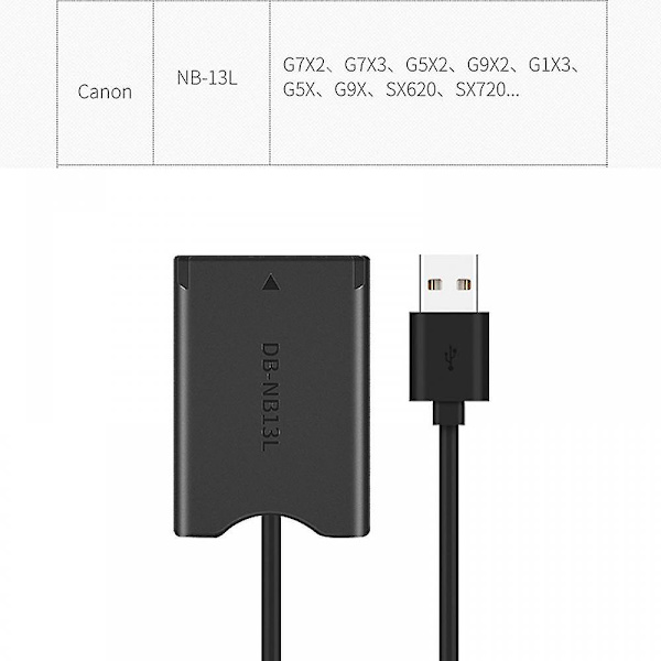 USB-kabel DR-110 Power Bank Lader Passer Til Falskt Batteri G5x G9x Sx720