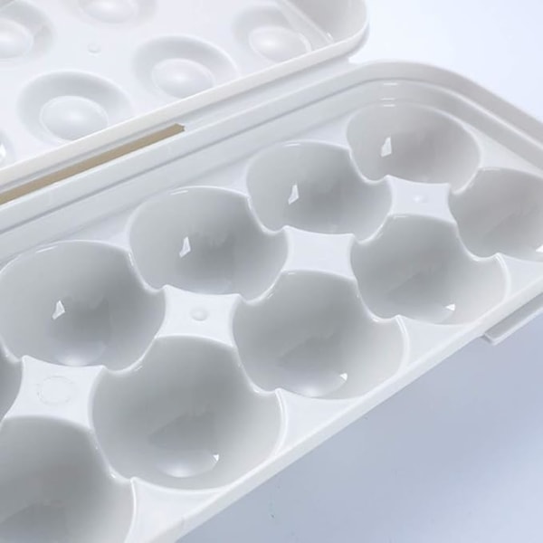 Eggoppbevaringsboks, 2-pakning Eggboks Kjøleskap, Plast Eggboks, Kjøleskap Eggholder, 12 Eggoppbevaringsboks, for Eggoppbevaring (Rosa, Grå)