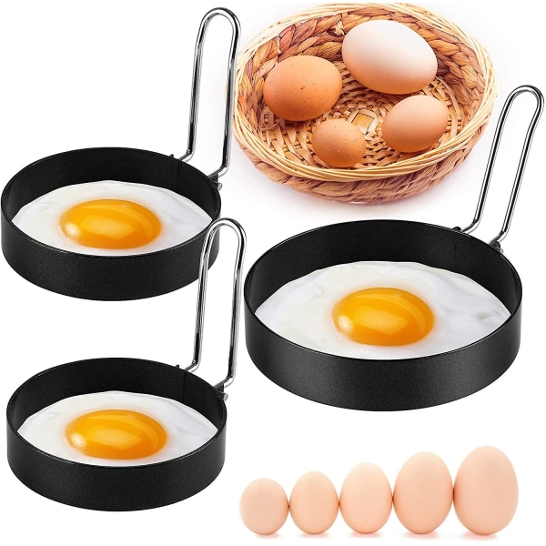 Äggringar stora och små, inklusive stor anti-läckage design stekt ägg ring Ej