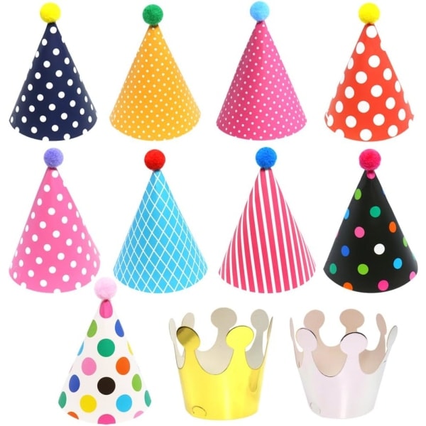 Børnefødselsdag Partyhatte, Assorterede