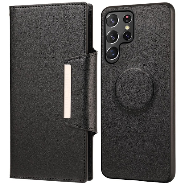 Samsung Galaxy S22 Ultra Skal 2-i-1 Läder Svart