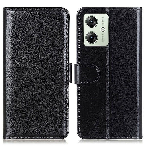 Motorola Moto G54 5G Etui Crazy Horse Læder Sort