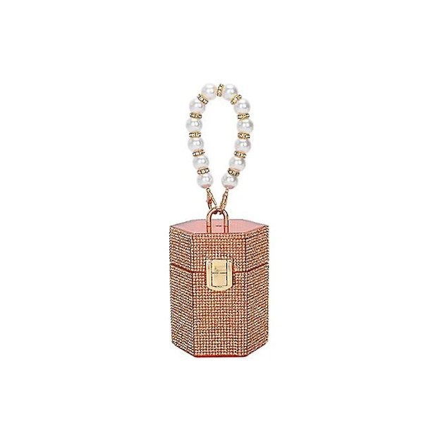 Timanttihelmillä koristeltu clutch-laukku iltakäyttöön, naisten uusi mini-kukkarolaukku, olkalaukku, ylellinen juhla- ja hääillan laukku