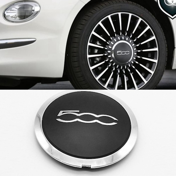 13m Navkapsel för Fiat 500 Hjulcentrum Navkapslar Silver
