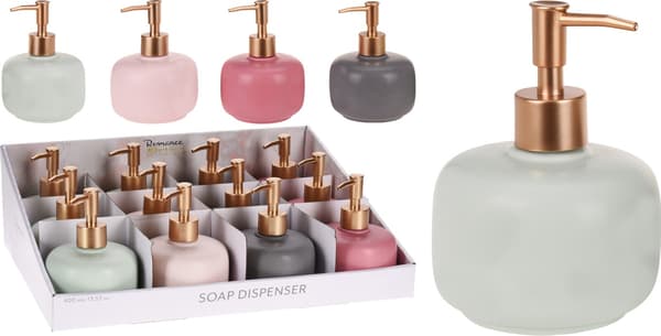 Soap Dispenser Ceramic Grey