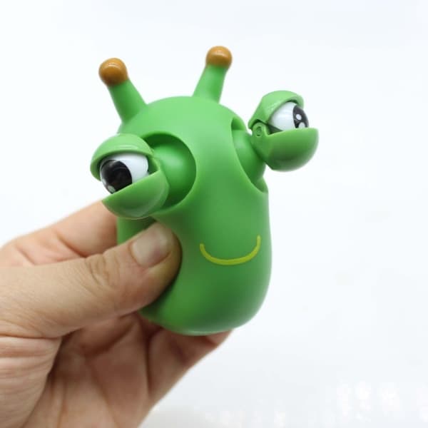 Set med 2 gröna squeeze-leksaker, tecknade squeeze-leksaker, roliga squeeze