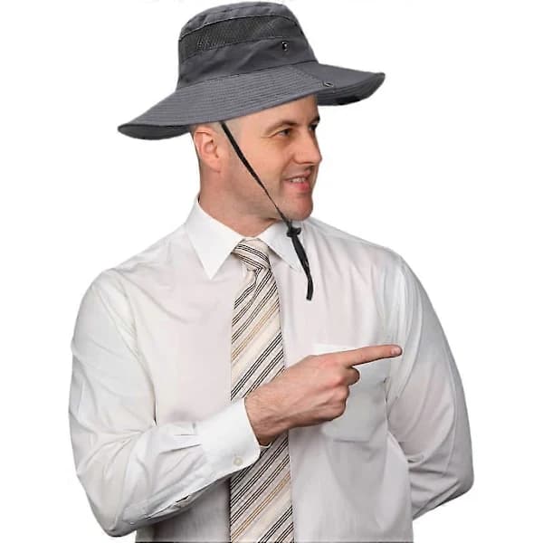 {PL} Vandrehat Bredskygget Solhat Herre Bucket Hat til Udendørs Mode Havearbejde
