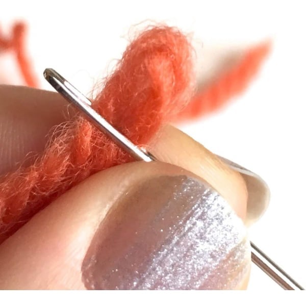 Needles Five Sizes 14, 16, 18, 20, 24 - Blunt Large Eye Needles 25 Pcs for Cross Stitch and More (Silver-25pcs)