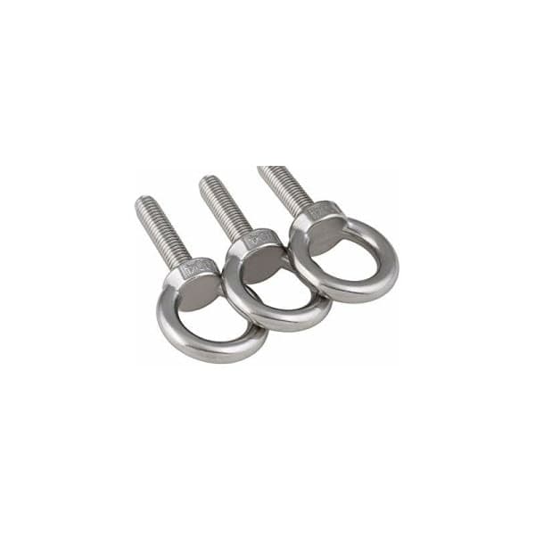 M8 Øjebolte, 6-pak, gevindlængde 30 mm, nylon og lås