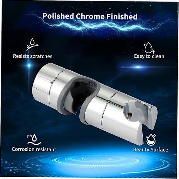 {PL}Justerbart håndbruserbeslag til glidestang 18-25MM diameter poleret krom erstatningsholder til håndholdt brusehoved