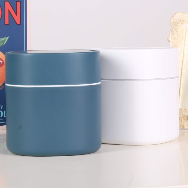 Moderne mini-søppelkurv i plast med lokk for bad, skrivebord, bordplate