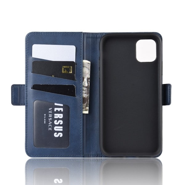 iPhone 11 - Pung Etui PU-Læder - Mørkeblå DarkBlue Mørkeblå