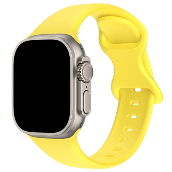 Silikoni Ranneke Butterfly Apple Watch 41/40/38 mm (M/L) Keltainen