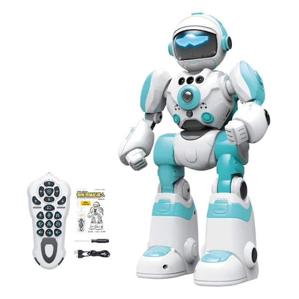 AI Röstrobot för Barn, Musikdans & RC Programmerbar Leksak Blå Blue