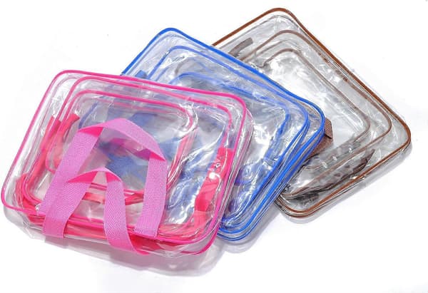 Transparent necessär för handbagage för resor och affärer