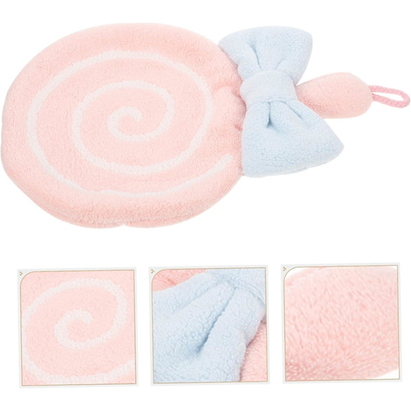 5 Stykker Slikkepind Håndklæder Orange Håndklæder Håndtørring Håndklæde Bedårende Køkkenhåndklæder Vaskeklud Dekorer Toddler Fleece Husholdning Pink