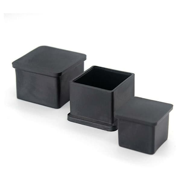 Firkantede gummibeskyttelseshætter - 30 mm - kompatible med stole, borde, møbelben【pl】