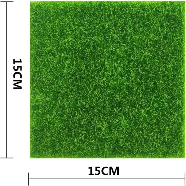 Konstgräsplattor, 6 delar konstgjorda syntetiskt gräs Realis