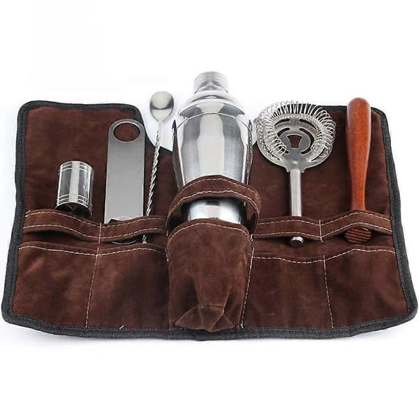 6-delars Bartender Kit - 19oz Cocktail Shaker med Rullväska