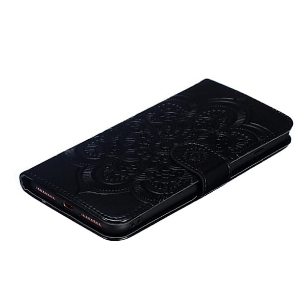 iPhone 7/8 Plus - Mandala Pung Etui - Sort Black Sort