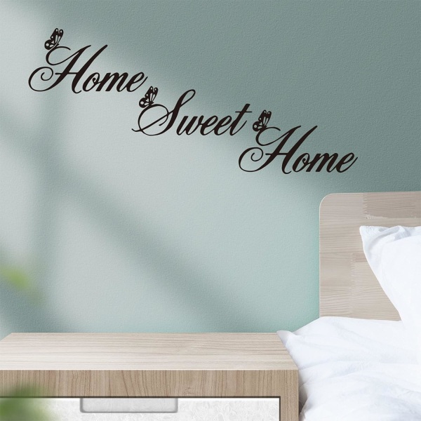 "Home Sweet Home" Väggdekalklistermärke Inspirerande vinylcitat S