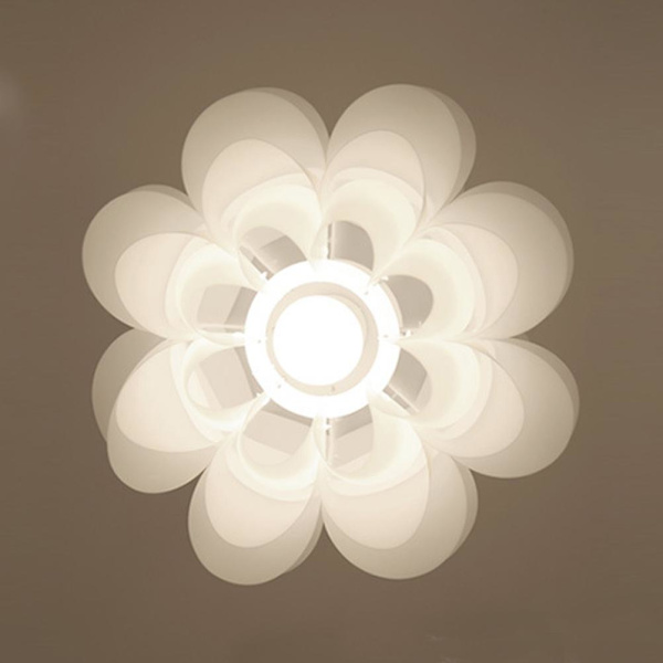 45CM Selvmonterende Lotus Lysekrone Taklampe DIY Puslespill Lys Moderne Lampeskjerm for Hjem Hotell Cafe Restaurant for 110-220V E27 Pære - Ingen Pære