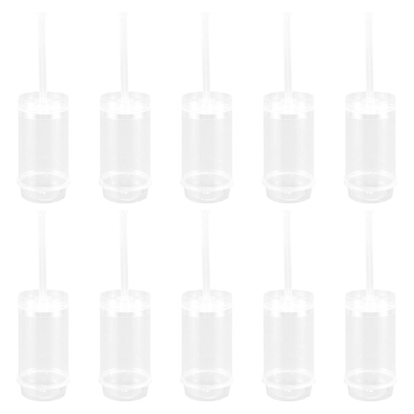 20 stk. Skyvbare Kakeholdere DIY Skyv Kakeform Sylinderformet Kakeskyver Skyve-pops Plastbeholdere med Lokk
