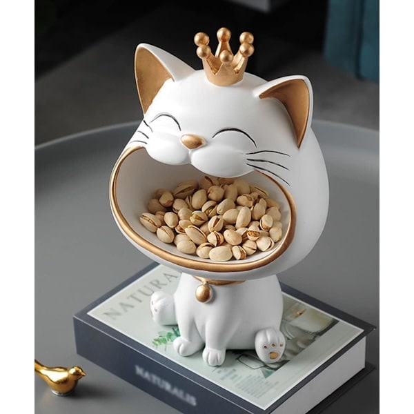Laughing Cat Figurines Statue, Large Storage Box