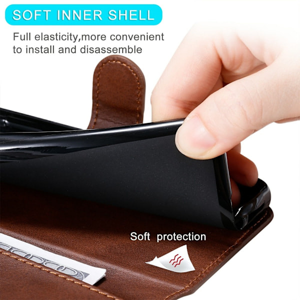 iPhone 13 - Solid Læder Etui - Brun