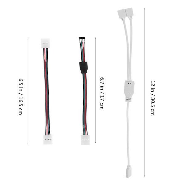 1 Sett RGB LED Strip Kobling Loddefri LED Strip Adapter Loddefri Kobling