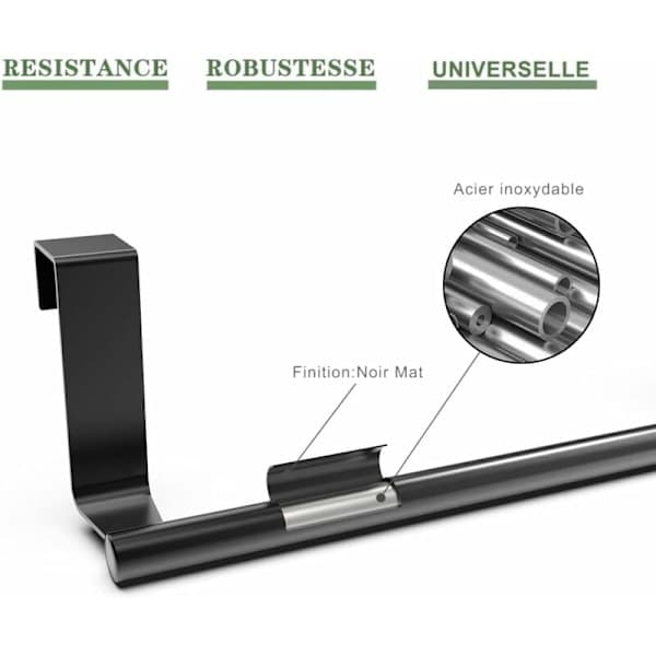 Kitchen Towel Rack, Set of 2 Kitchen Towel Holders, Matte Black